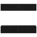 TV-møbelsæt 4 pcs Sort eg 80 x 30 x 30 cm Konstrueret træ