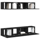 TV-møbelsæt 4 pcs Sort eg 80 x 30 x 30 cm Konstrueret træ