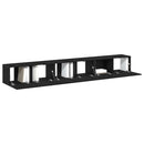 TV-møbelsæt 3 pcs Sort eg 80 x 30 x 30 cm Konstrueret træ