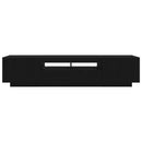 TV-møbelsæt 2 pcs Sort 180 x 35 x 40 cm Konstrueret træ