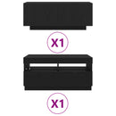 TV-møbelsæt 2 pcs Sort 180 x 35 x 40 cm Konstrueret træ