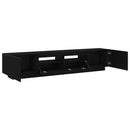 TV-møbelsæt 2 pcs Sort 200 x 35 x 40 cm Konstrueret træ