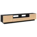 TV-møbelsæt 2 pcs Sort 200 x 35 x 40 cm Konstrueret træ