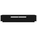 TV-møbelsæt 2 pcs Sort 200 x 35 x 40 cm Konstrueret træ