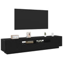 TV-møbelsæt 2 pcs Sort 200 x 35 x 40 cm Konstrueret træ