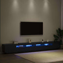TV-møbelsæt 3 pcs Sort 300 x 35 x 40 cm Konstrueret træ