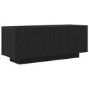 TV-møbelsæt 3 pcs Sort 300 x 35 x 40 cm Konstrueret træ