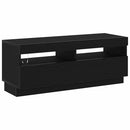TV-møbelsæt 3 pcs Sort 300 x 35 x 40 cm Konstrueret træ