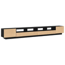 TV-møbelsæt 3 pcs Sort 300 x 35 x 40 cm Konstrueret træ