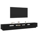 TV-møbelsæt 3 pcs Sort 300 x 35 x 40 cm Konstrueret træ