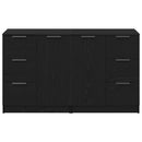 Sideboard med skuffe Sort eg 120 x 30 x 70 cm Konstrueret træ