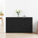Sideboard 2 pcs Sort eg 60 x 30 x 70 cm Konstrueret træ