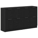 Sideboard 2 pcs Sort eg 60 x 30 x 70 cm Konstrueret træ
