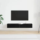 Væghængt skab 2 stk. Sort eg 68 x 30 x 20 cm Konstrueret træ