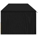 Væghængt skab 2 stk. Sort eg 68 x 30 x 20 cm Konstrueret træ