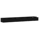 Væghængt skab 2 stk. Sort eg 102 x 30 x 20 cm Konstrueret træ