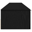 Væghængt skab 2 stk. Sort eg 102 x 30 x 20 cm Konstrueret træ