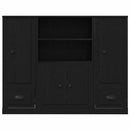 Highboard Sort eg 132 x 35,5 x 103,5 cm Konstrueret træ
