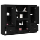 Highboard Sort eg 132 x 35,5 x 103,5 cm Konstrueret træ