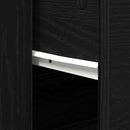 Highboard med skuffe Sort eg 80 x 33 x 150 cm Konstrueret træ