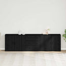 Sideboard med skuffe Sort eg 240 x 33 x 70 cm Konstrueret træ