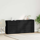 Sideboard med skuffe Sort eg 160 x 33 x 70 cm Konstrueret træ