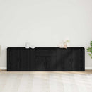 Sideboard med skuffe Sort eg 240 x 33 x 70 cm Konstrueret træ