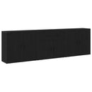 Sideboard med skuffe Sort eg 240 x 33 x 70 cm Konstrueret træ