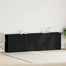 Sideboard med skuffe Sort eg 240 x 33 x 70 cm Konstrueret træ