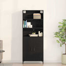 Highboard Sort eg 69,5 x 34 x 180 cm Konstrueret træ