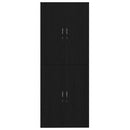 Vægmonteret skab Vægmonteret 2 pcs Sort eg 69,5 x 34 x 90 cm