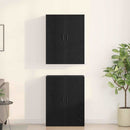 Vægmonteret skab Vægmonteret 2 pcs Sort eg 69,5 x 34 x 90 cm