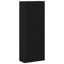 Vægmonteret skab Vægmonteret 2 pcs Sort eg 69,5 x 34 x 90 cm