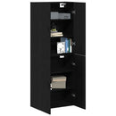 Vægmonteret skab Vægmonteret 2 pcs Sort eg 69,5 x 34 x 90 cm