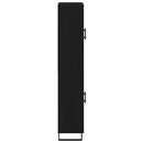 Highboard 2 pcs Sort eg 69,5 x 34 x 180 cm Ingeniørtræ og glas