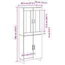 Highboard Sort eg 69,5 x 34 x 180 cm Konstrueret træ