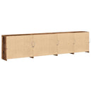 LED Sideboard Gammelt træ 283 x 37 x 67 cm Konstrueret træ