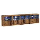 LED Sideboard Gammelt træ 283 x 37 x 67 cm Konstrueret træ