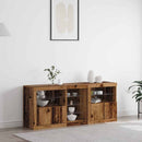 LED Sideboard Gammelt træ 162 x 37 x 67 cm Konstrueret træ