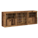 LED Sideboard Gammelt træ 181,5 x 37 x 67 cm Konstrueret træ
