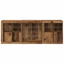 LED Sideboard Gammelt træ 181,5 x 37 x 67 cm Konstrueret træ