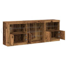 LED Sideboard Gammelt træ 181,5 x 37 x 67 cm Konstrueret træ