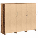 LED Sideboard 3 pcs Gammelt træ 123 x 37 x 100 cm