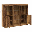 LED Sideboard Gammelt træ 123 x 37 x 100 cm Konstrueret træ