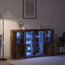 LED Sideboard Gammelt træ 163 x 37 x 100 cm Konstrueret træ