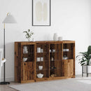 LED Sideboard Gammelt træ 163 x 37 x 100 cm Konstrueret træ