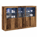 LED Sideboard Gammelt træ 162 x 37 x 100 cm Konstrueret træ