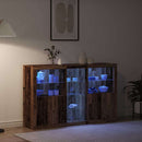 LED Sideboard Gammelt træ 162 x 37 x 100 cm Konstrueret træ