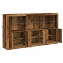 LED Sideboard Gammelt træ 162 x 37 x 100 cm Konstrueret træ
