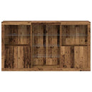 LED Sideboard Gammelt træ 181,5 x 37 x 100 cm Konstrueret træ